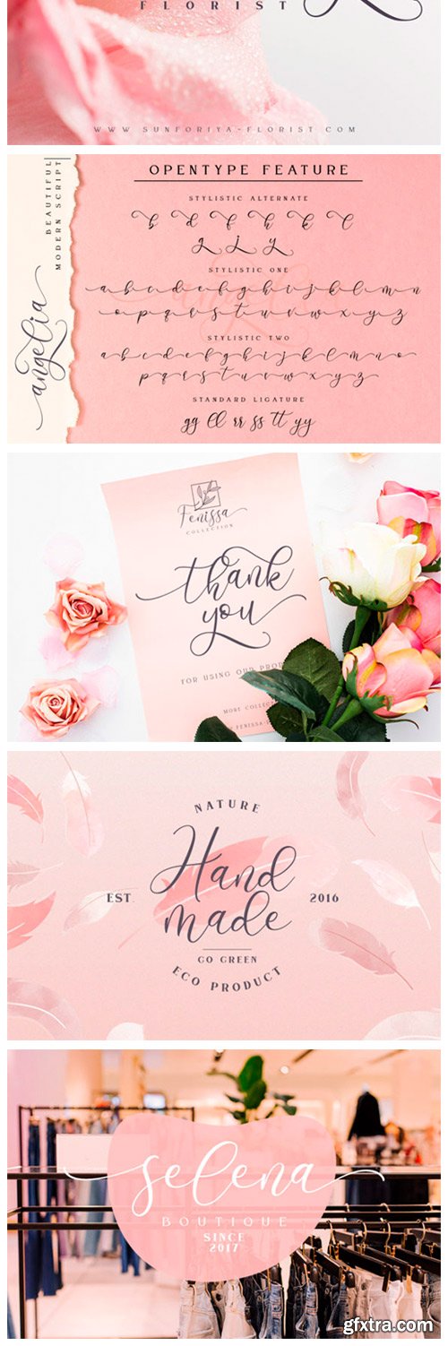 Angelia Script Font Angelia Script Font