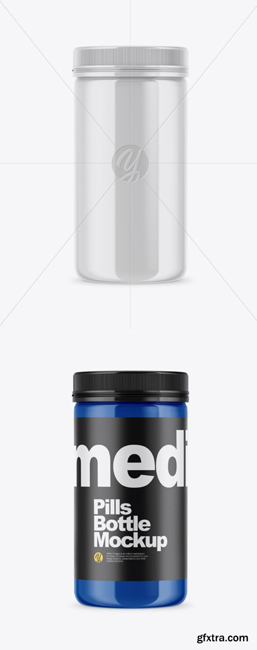 Glossy Pills Bottle Mockup 31731