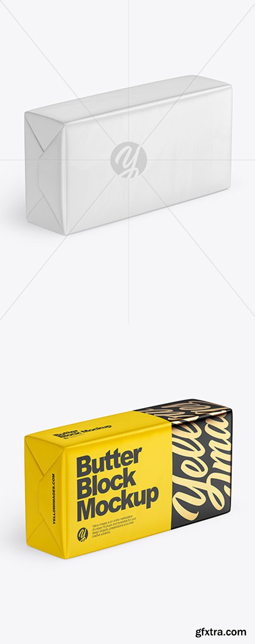 Glossy Butter Block Mockup 52940 Glossy Butter Block Mockup 52940