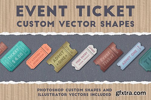 Event Ticket Custom Vector Shapes