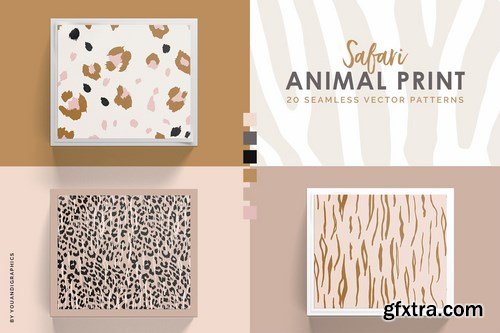 Safari - Animal Print Seamless Vector Patterns