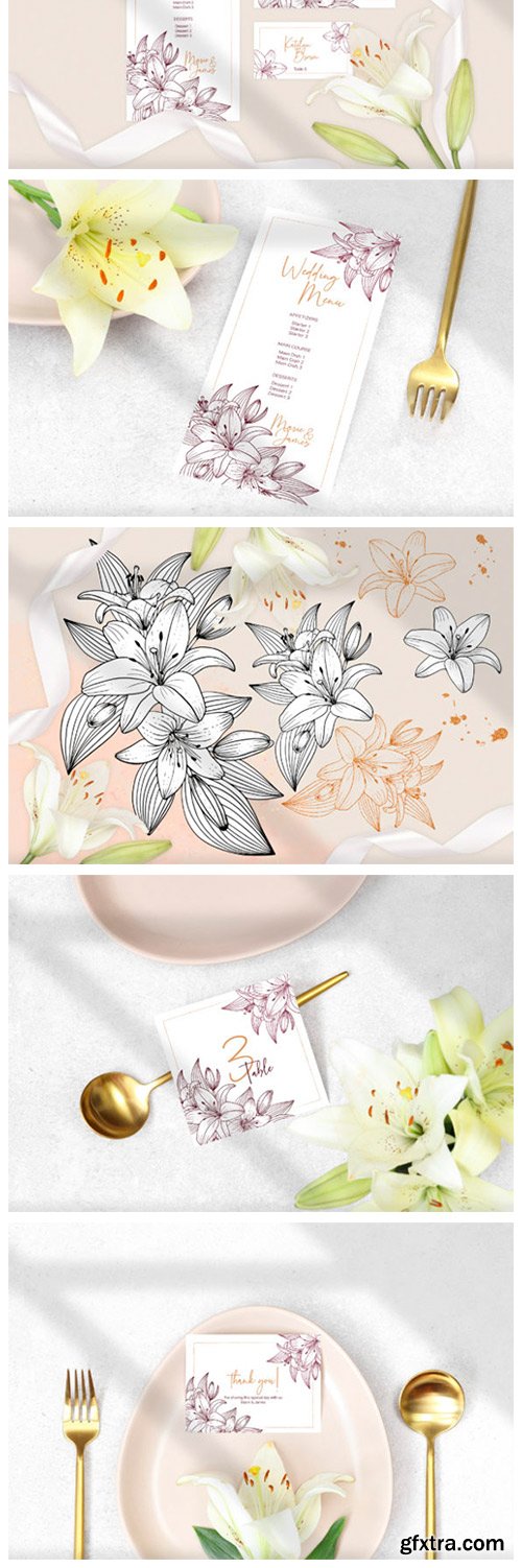 Lilies Wedding Invitation Template Cards 2769493 Lilies Wedding Invitation Template Cards 2769493