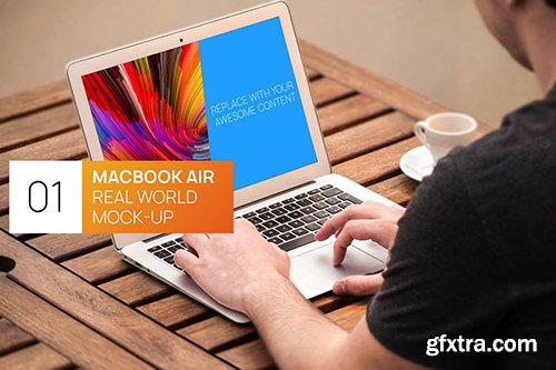 Person Using MacBook Air Real World Photo Mock-up Person Using MacBook Air Real World Photo Mock-up