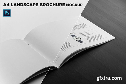 Landscape Brochure Mockup Right Closeup