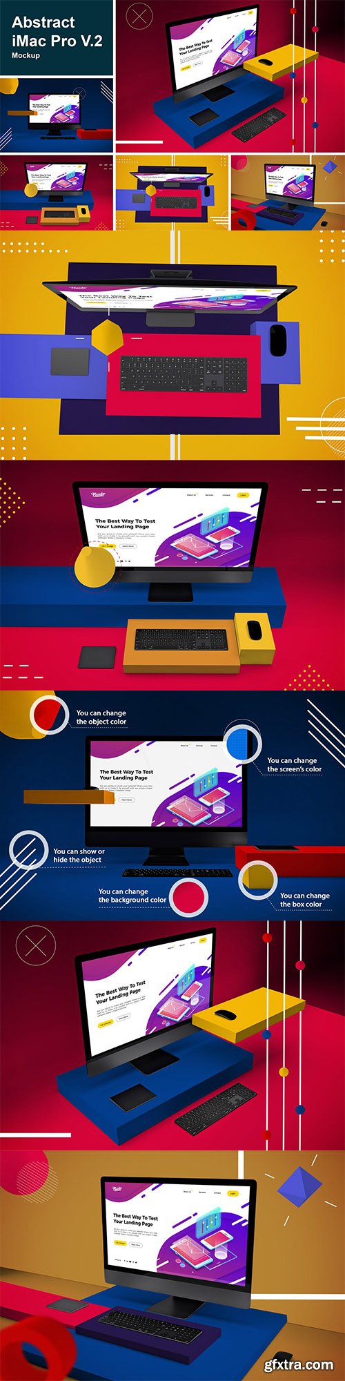 Abstract iMac Pro V.2 Mockup