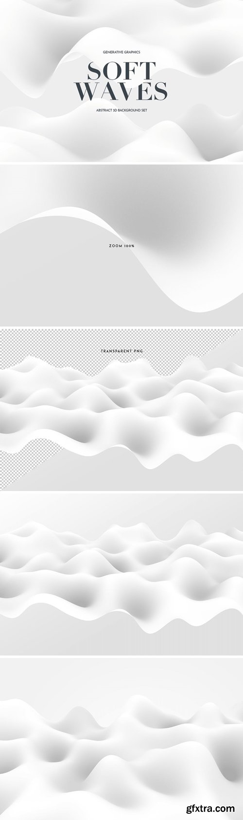 Soft White Waves Backgrounds Pack