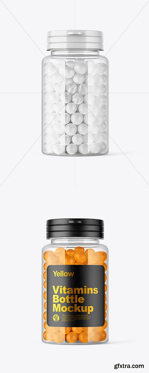 Clear Pills Bottle Mockup 38808