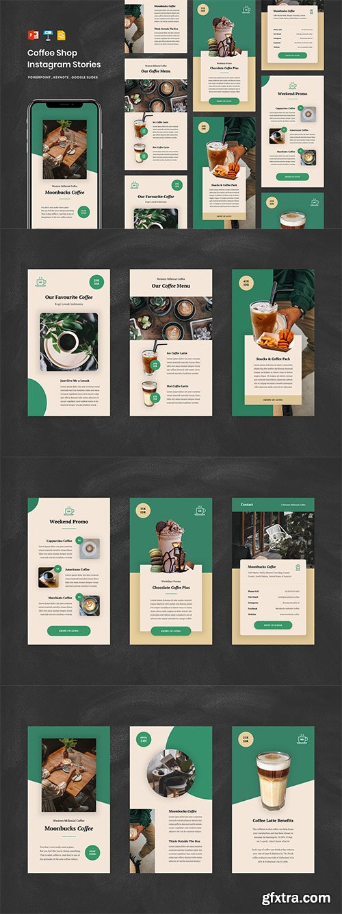 Coffee Shop Social Media Instagram Stories PPT Coffee Shop Social Media Instagram Stories PPT
