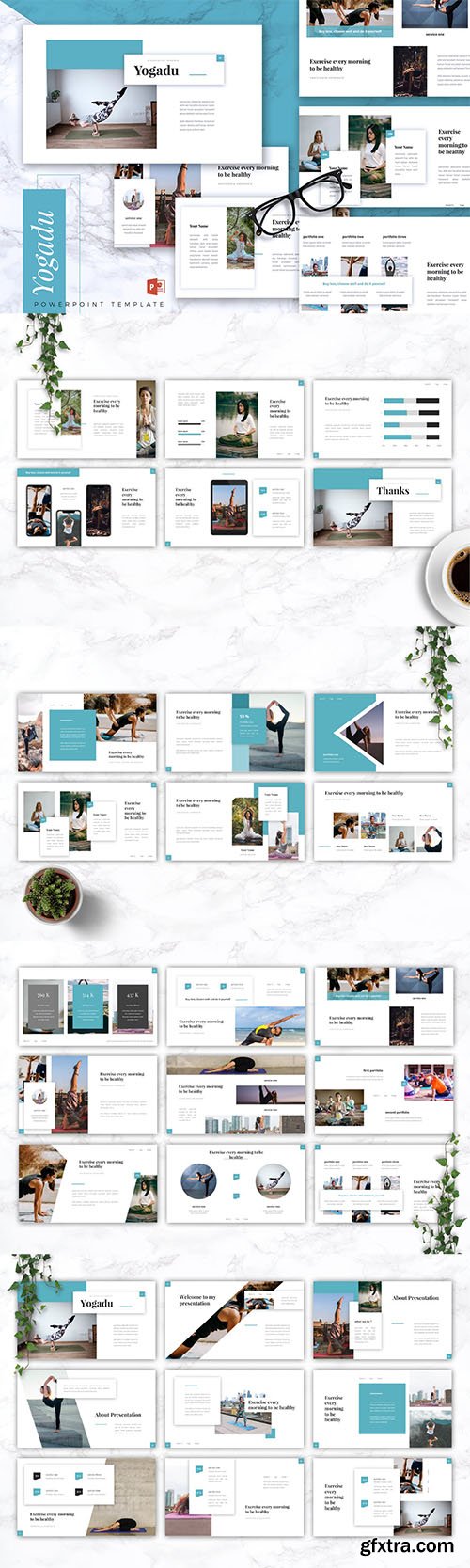 YOGADU - Yoga Training/Class Powerpoint, Keynote and Google Slides Template