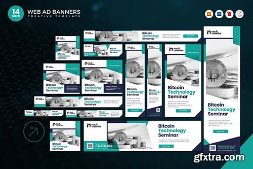 14 Bitcoin Technology Google Adsense Web Banner