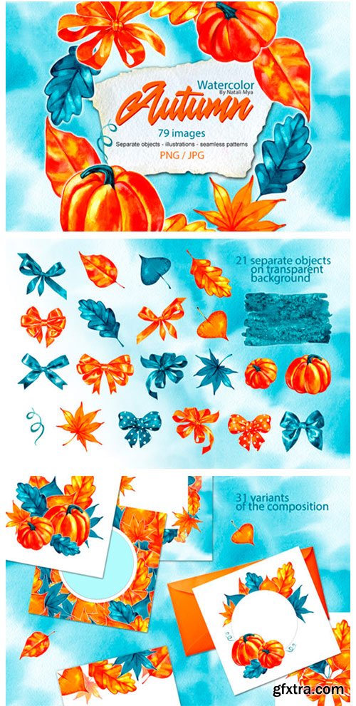Watercolor Autumn Illustrations 2847596