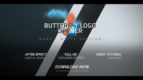 Videohive - Butterfly Logo Opener l Elegant Logo Opener l Flipping Wings Logo Opener