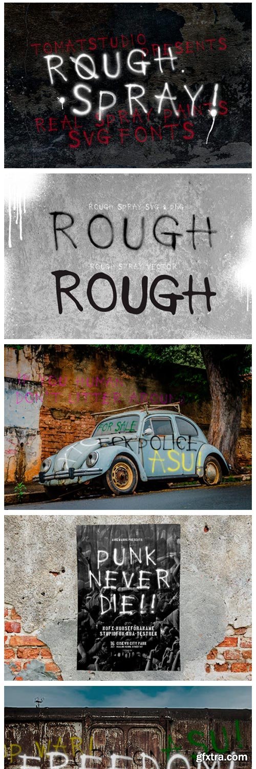 Rough Spray Font Rough Spray Font