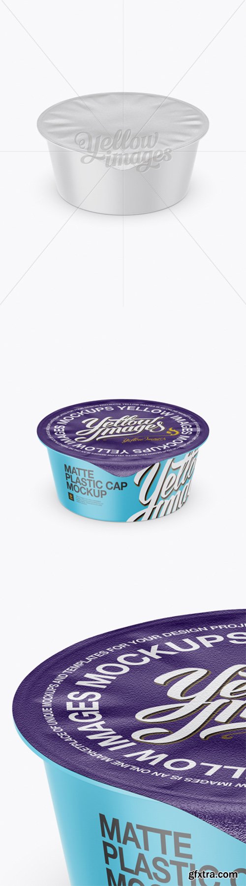 Matte Plastic Cup with Foil Lid Mockup 16183