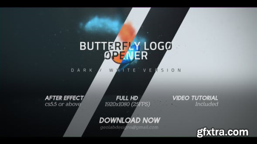 Videohive Butterfly Logo Opener  l  Elegant Logo Opener  l   Flipping Wings Logo Opener 25587488