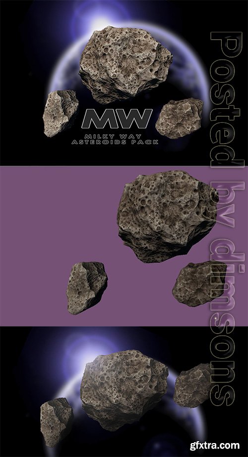Cgtrader - Asteroids of Andromeda Low-poly 3D model Cgtrader - Asteroids of Andromeda Low-poly 3D model
