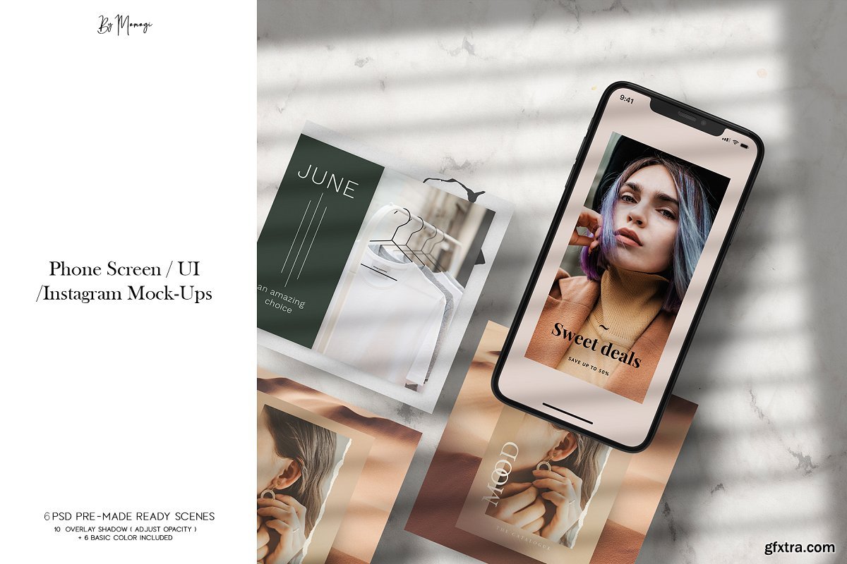 CreativeMarket - Phone Screen / UI / Instagram Mockup 4434578 » GFxtra