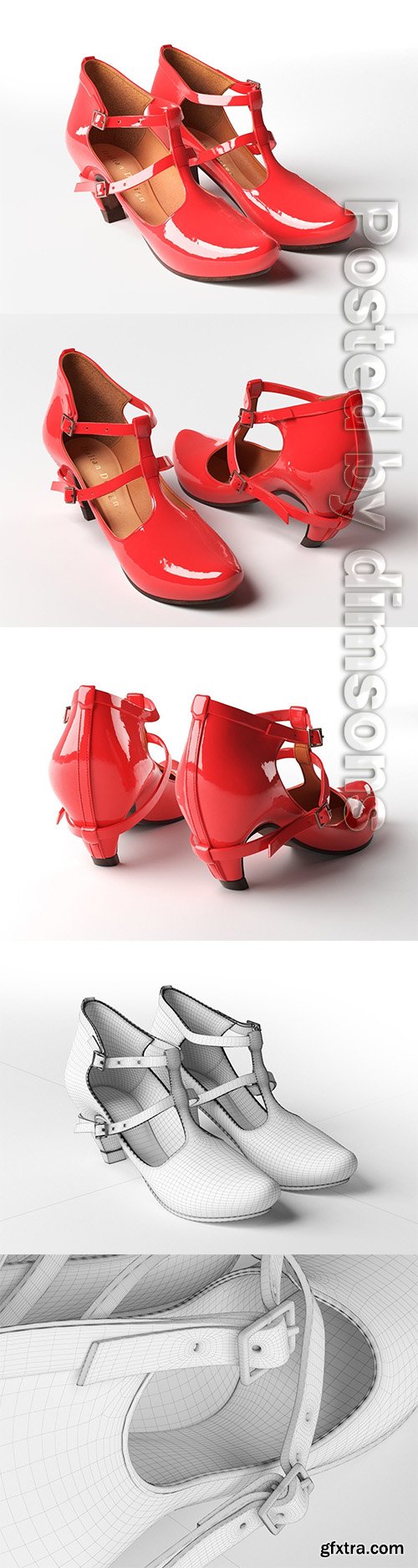 Cgtrader - Penny Neon High Heel 3D model