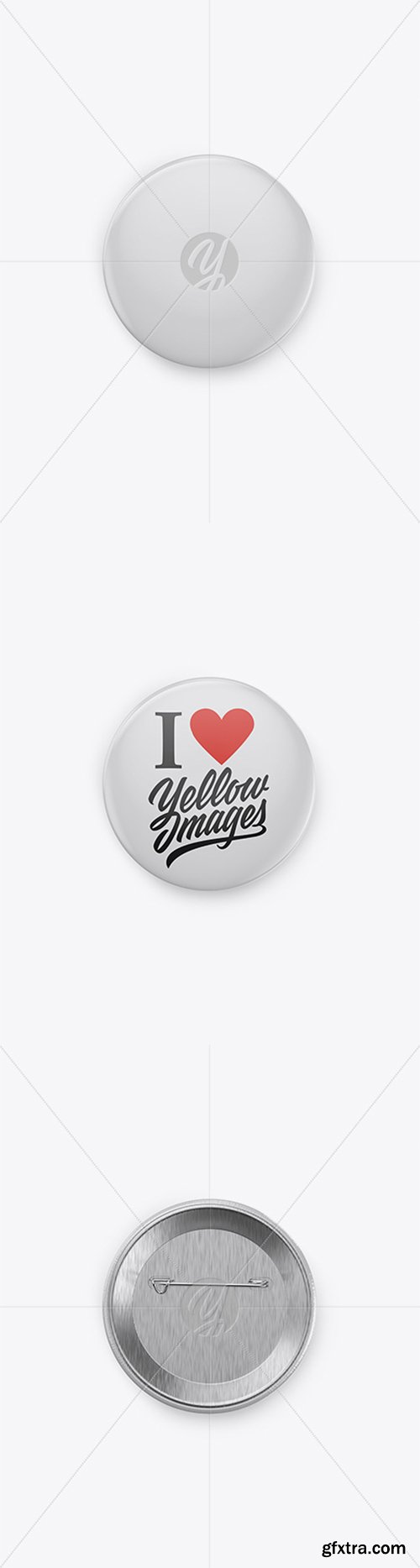 Button Pin Mockup - Front & Back Views 20055 Button Pin Mockup - Front & Back Views 20055