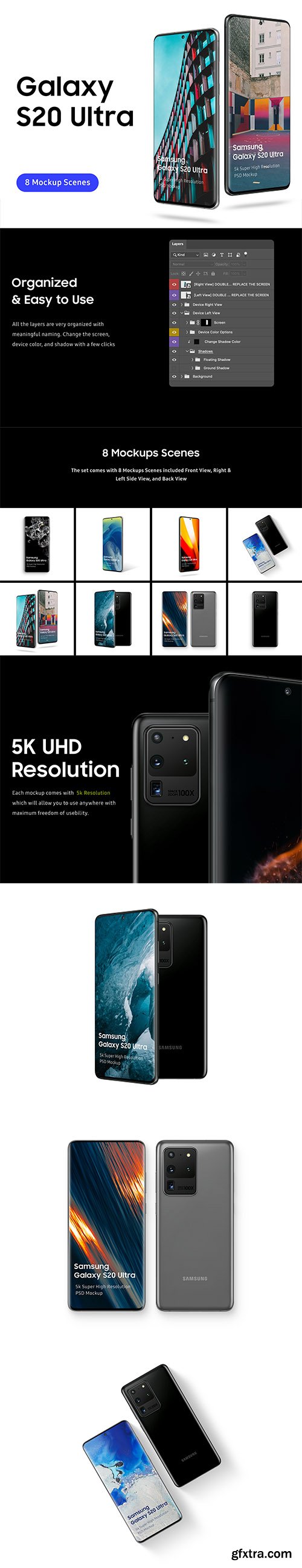 Samsung Galaxy S20 Ultra Mockup