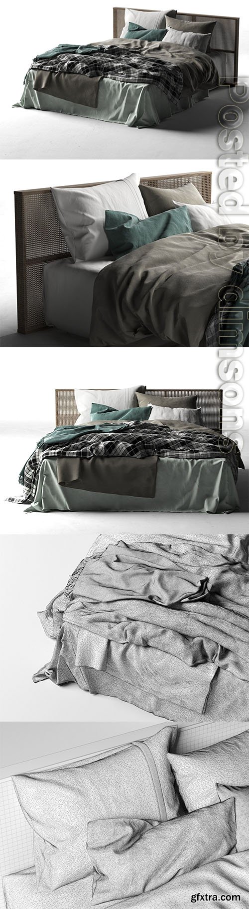 Cgtrader - Queen Bed 2 3D model Cgtrader - Queen Bed 2 3D model
