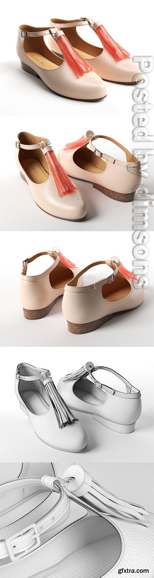Cgtrader - Tassel Spritz Shoes 3D model