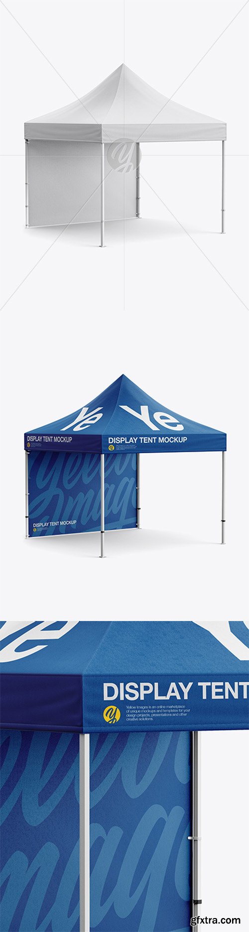 Display Tent W/ One Wall Mockup 23797