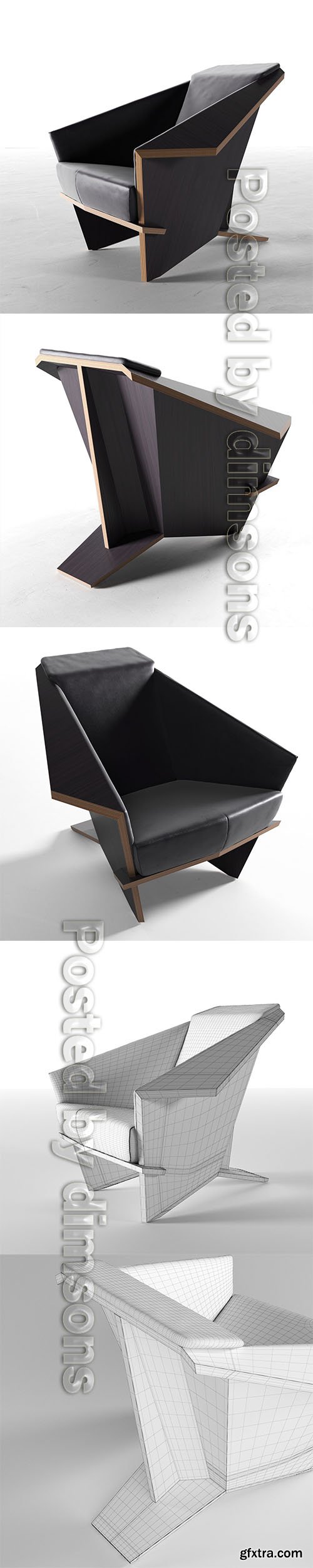Cgtrader - Taliesin Armchair 3D model Cgtrader - Taliesin Armchair 3D model