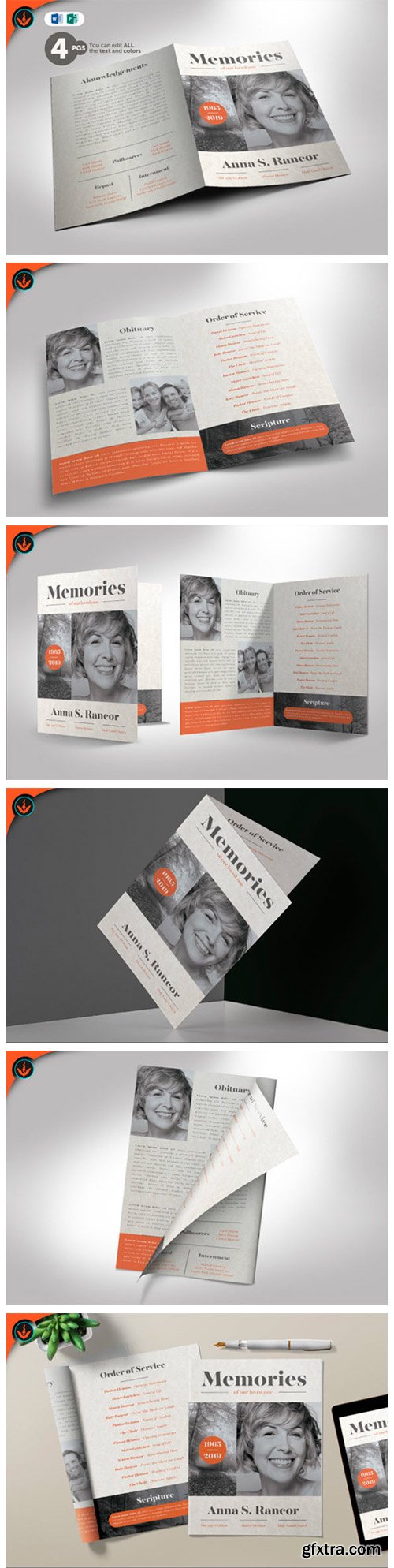 Memories Funeral Program Template 2953364