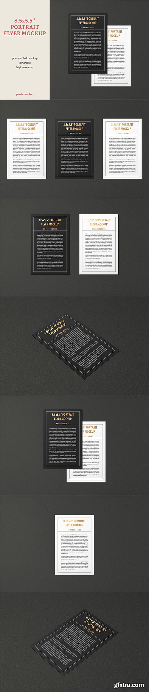 5.5x8.5 Portrait Flyer Mockup — Foil Stamping Edit 5.5x8.5 Portrait Flyer Mockup — Foil Stamping Edit