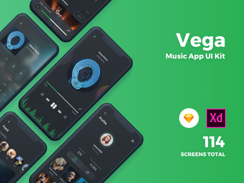 Vega Music IOS UI Kit - vega-music-ios-ui-kit