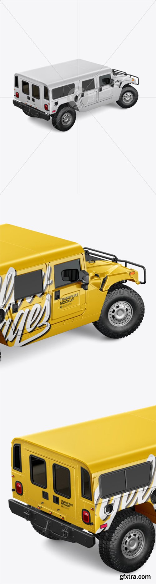 Off-Road SUV Mockup - Back Half Side View 55296