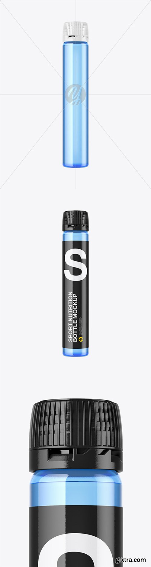 Blue Sport Nutrition Bottle Mockup 55377