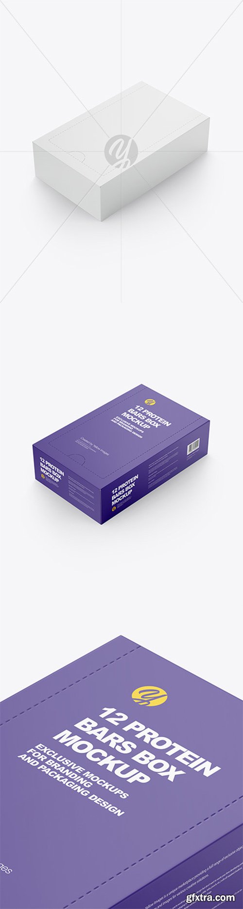 12 Protein Bars Box Mockup 55399