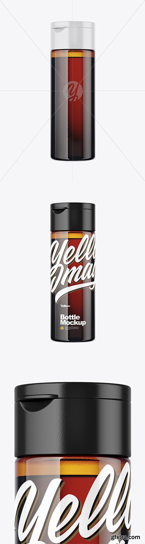Amber Pet Bottle Mockup 55463