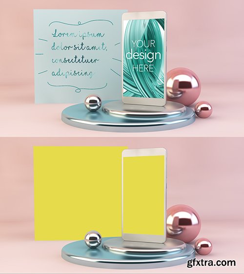 Smartphone and Card Mockup 214841579 Smartphone and Card Mockup 214841579