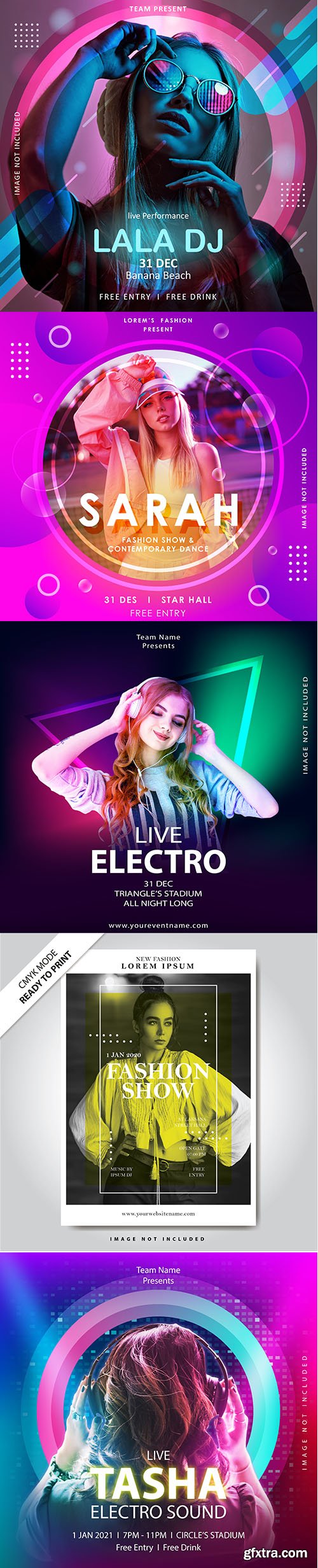 Fashion Show and Modern Music Flyer Template