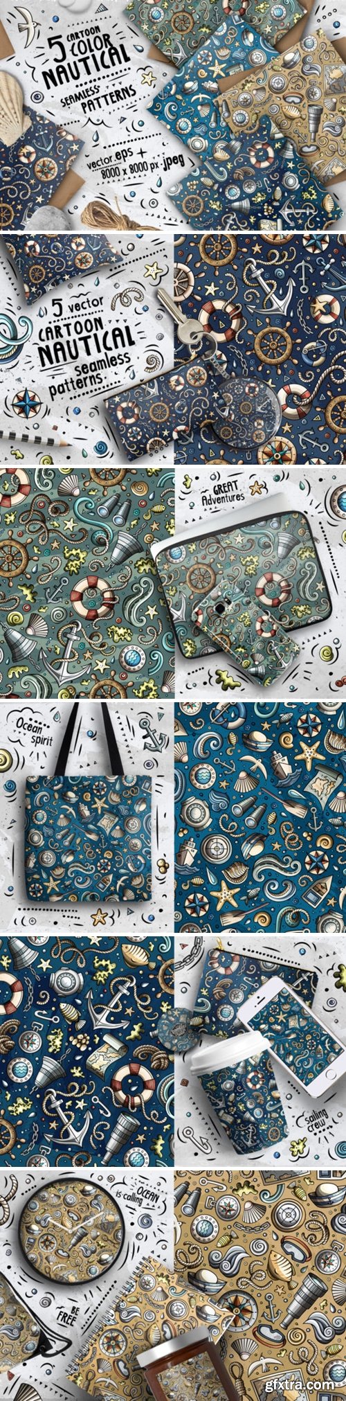 Doodle Seamless Patterns Set 2999163