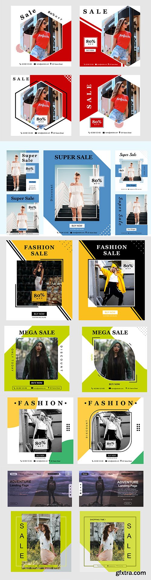 Post on social networks template design with photo 2
