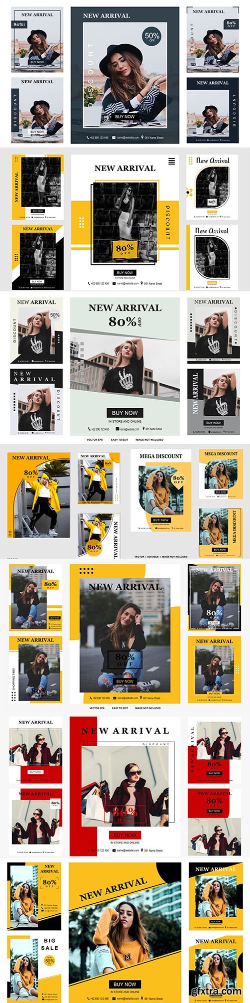 Post on social networks template design with photo
