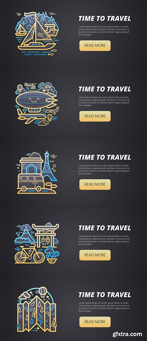 Travel Tourism Banner Set