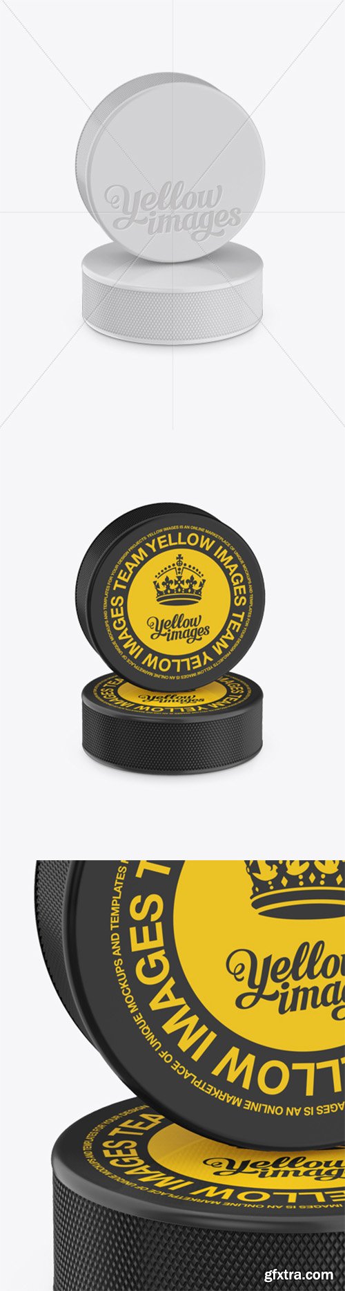 Two Hockey Pucks Mockup 13638