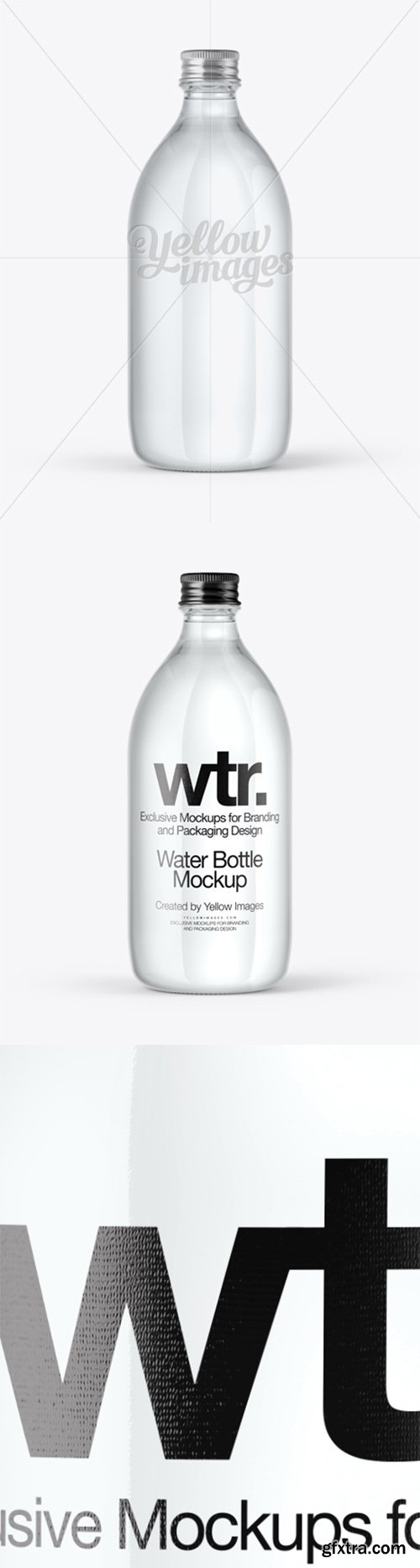 Download Clear Glass Water Bottle Mockup 14371 Gfxtra PSD Mockup Templates