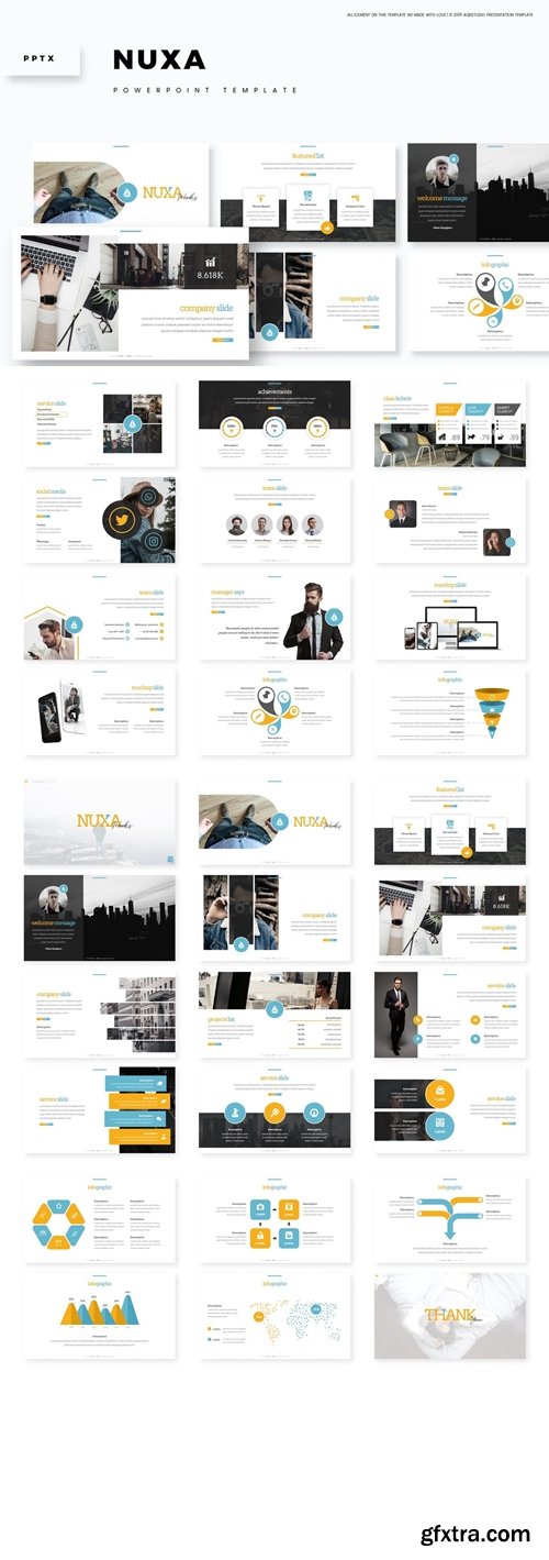 Nuxa Powerpoint, Keynote and Google Slides Templates
