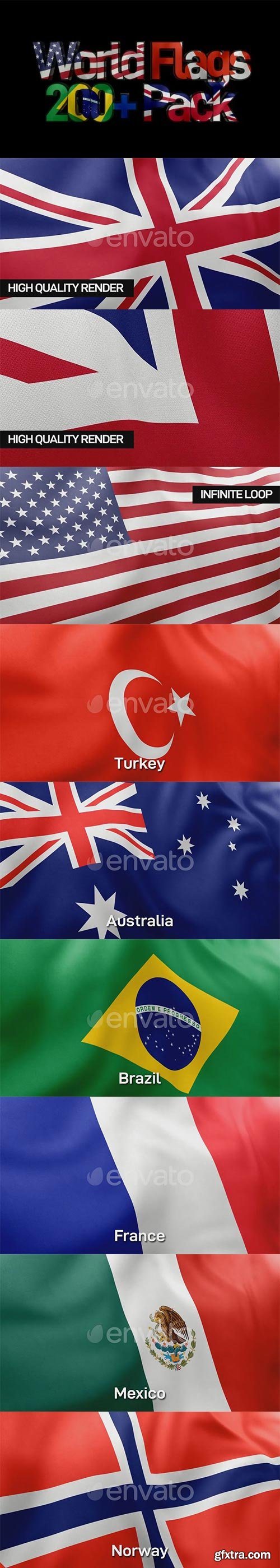 Videohive - World Flags - 200+ Pack - 25781080