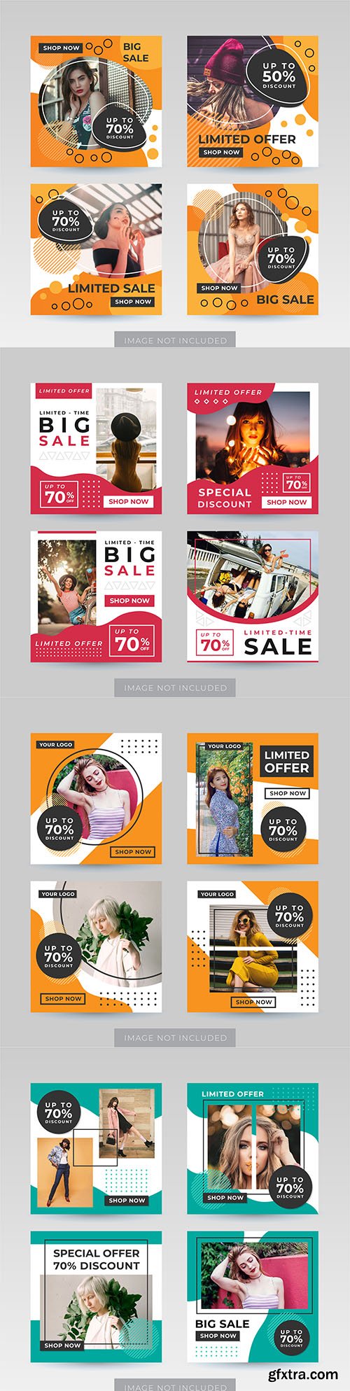 Social media posts advertising templates
