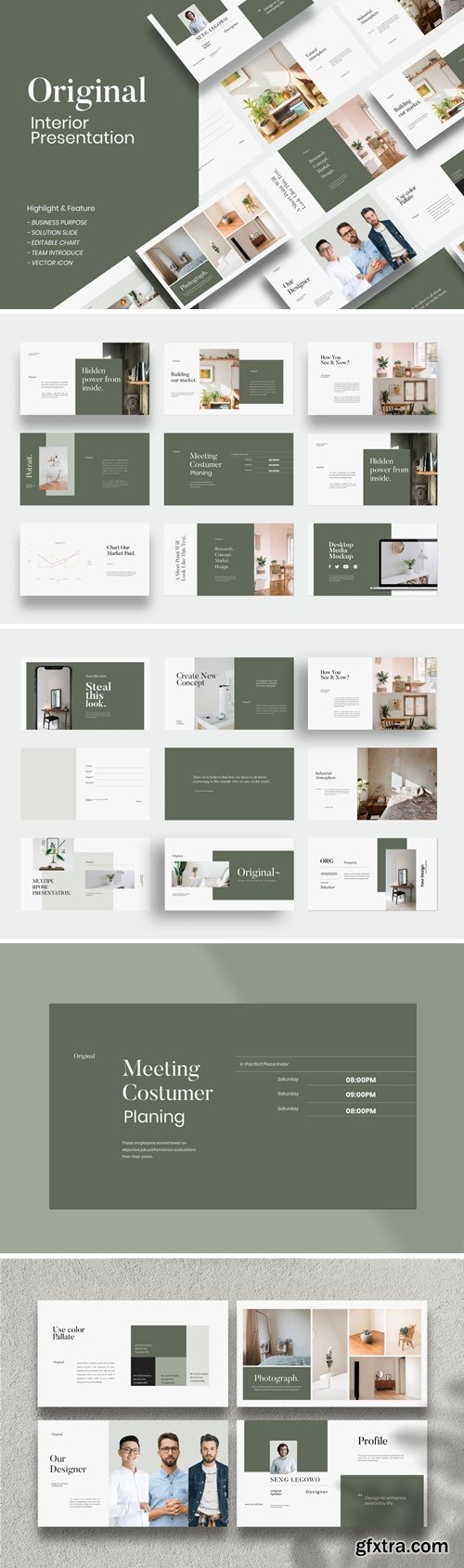 Original Interior Presentation - JJ Powerpoint, Keynote and Google Slides Templates