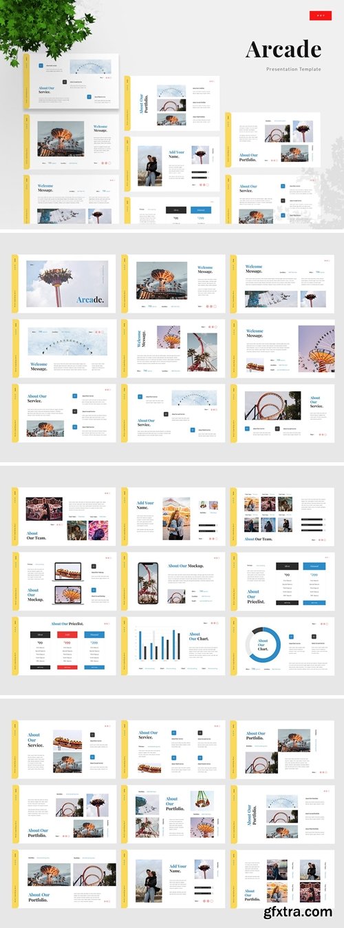 Arcade - Amusement Park Powerpoint, Keynote and Google Slides Templates
