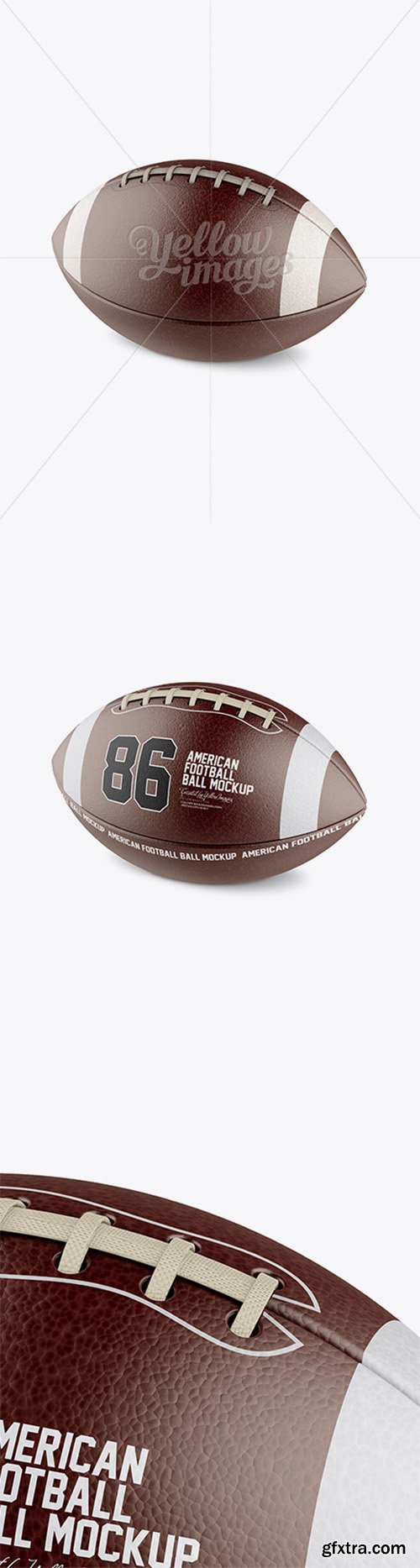 American Football Ball Mockup - Halfside View 15288