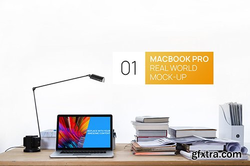 MacBook Retina 15 Office Desk Real World Mock-up MacBook Retina 15 Office Desk Real World Mock-up